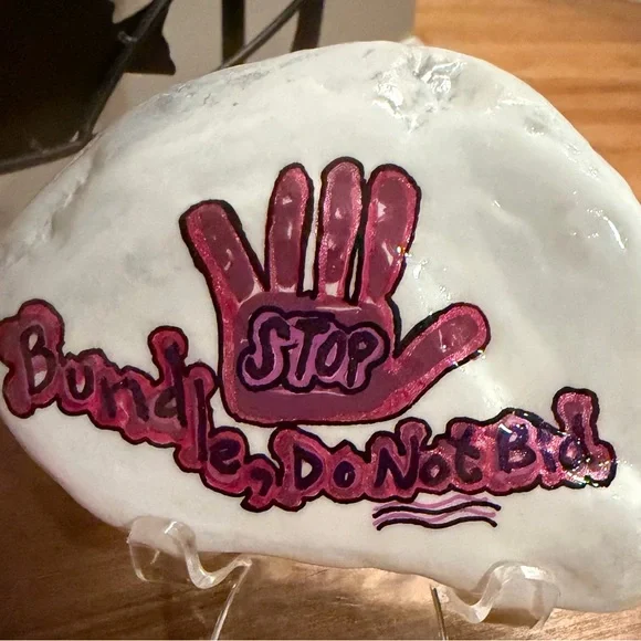 ~Sample, Do Not Buy~Hand Painted “Poshmark Themed” Rocks - Picture 7 of 9